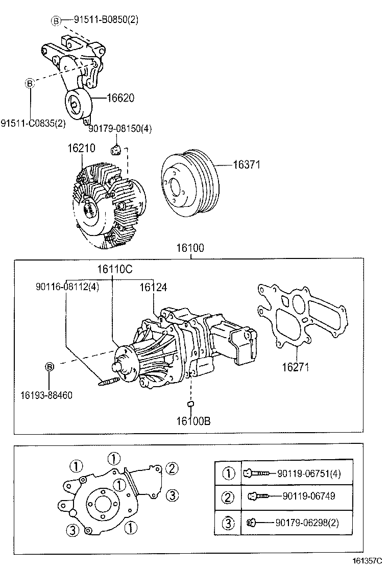 TOYOTA 16620-30020 - Tendicinghia, Cinghia Poly-V www.autoricambit.com