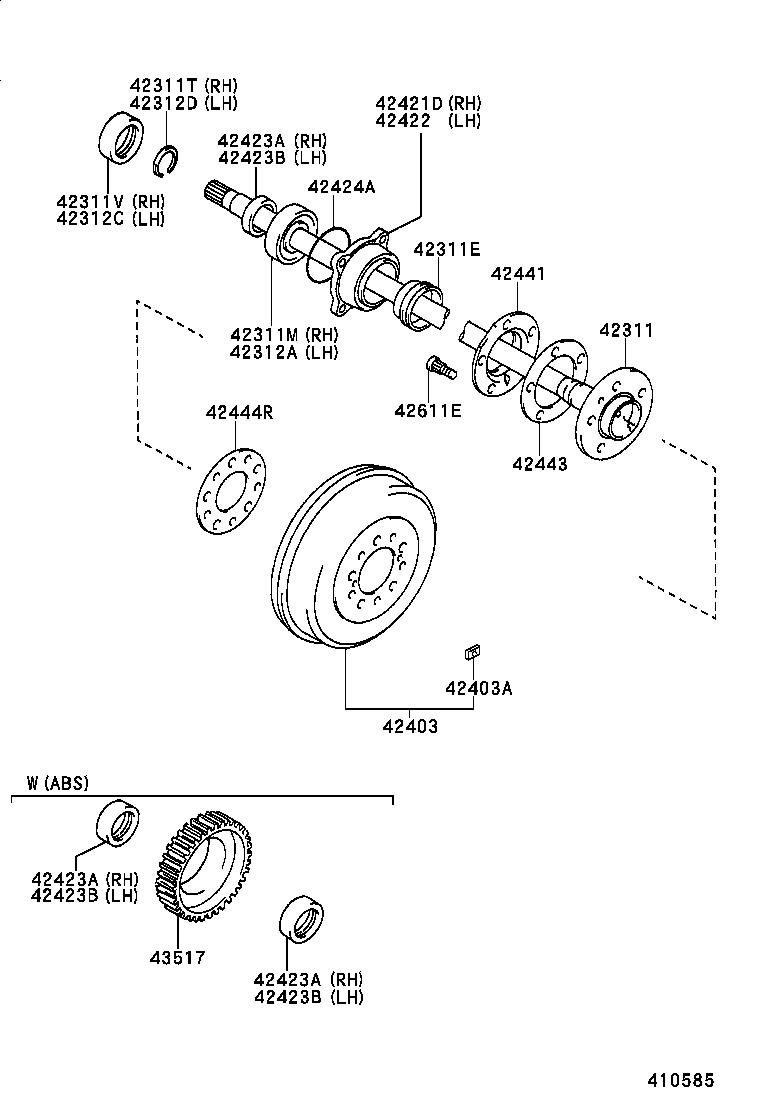 TOYOTA 90310-50006 - Kit cuscinetto ruota www.autoricambit.com