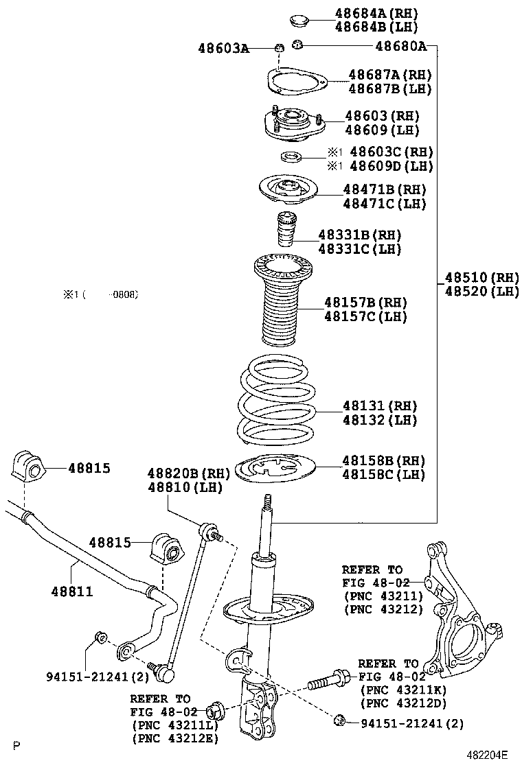 TOYOTA 48520-80072 - Ammortizzatore www.autoricambit.com