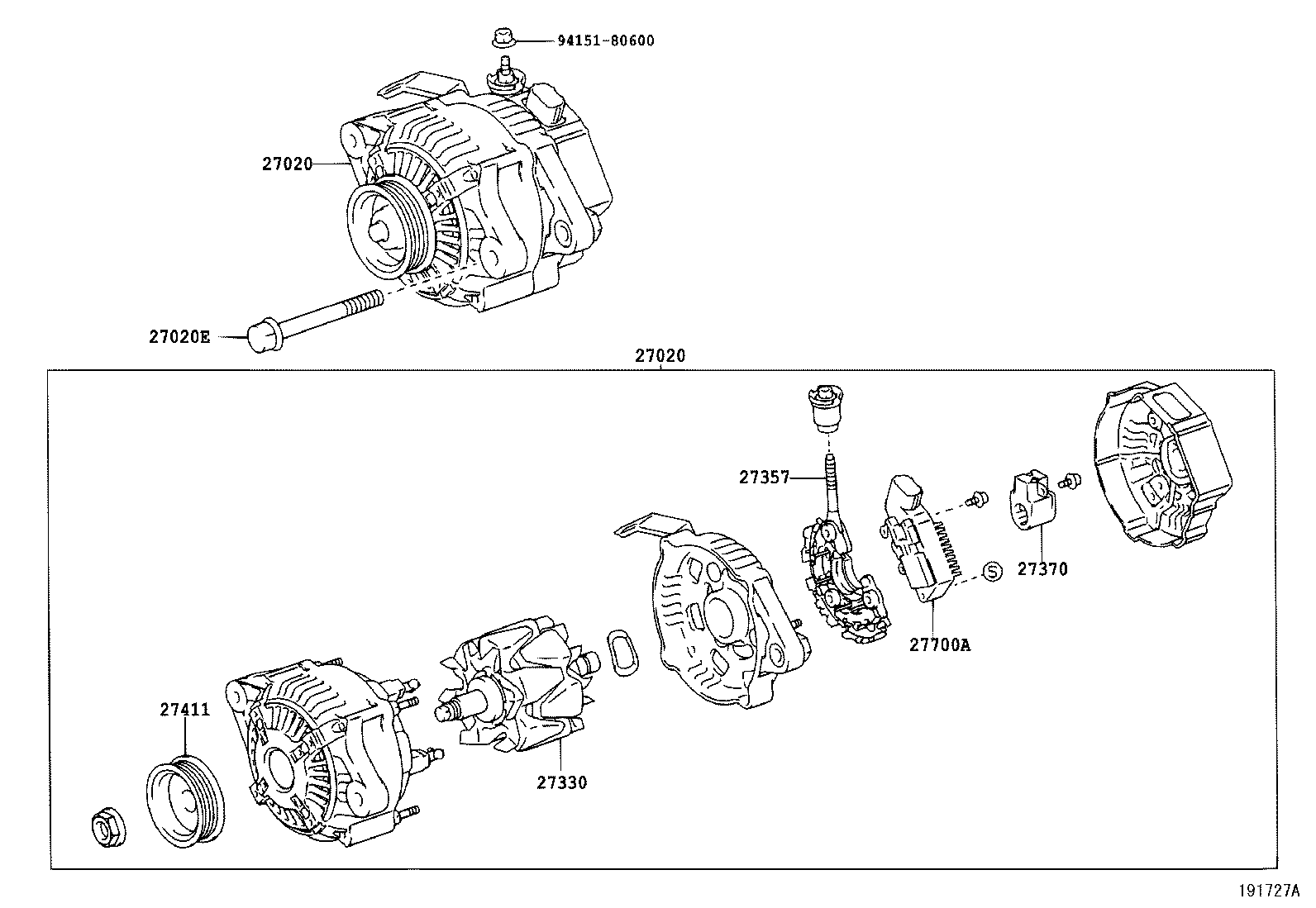 TOYOTA 27060-21020 - Alternatore www.autoricambit.com