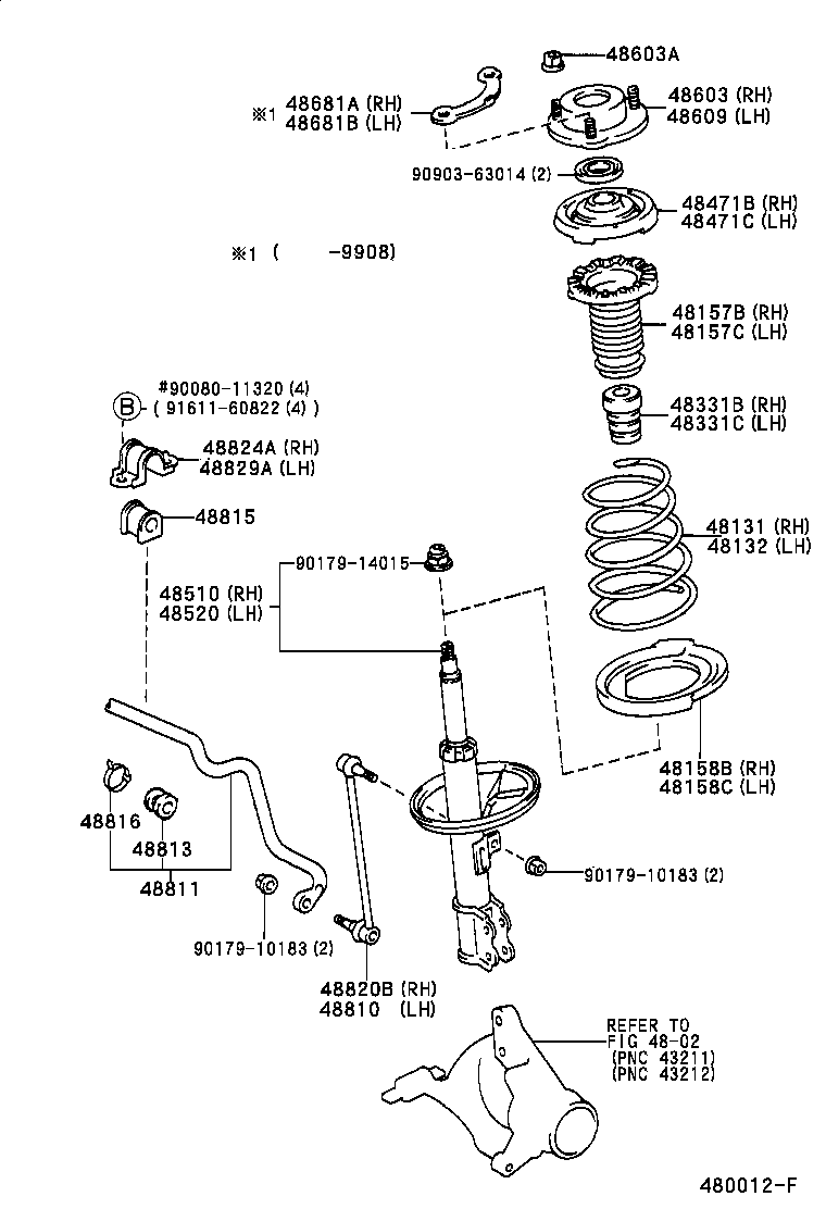 TOYOTA 4851039805 - Ammortizzatore www.autoricambit.com