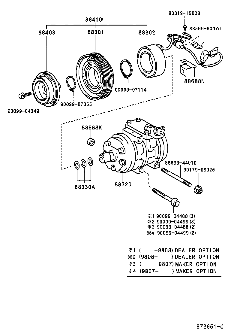 TOYOTA 88410-44060 - Compressore, Climatizzatore www.autoricambit.com