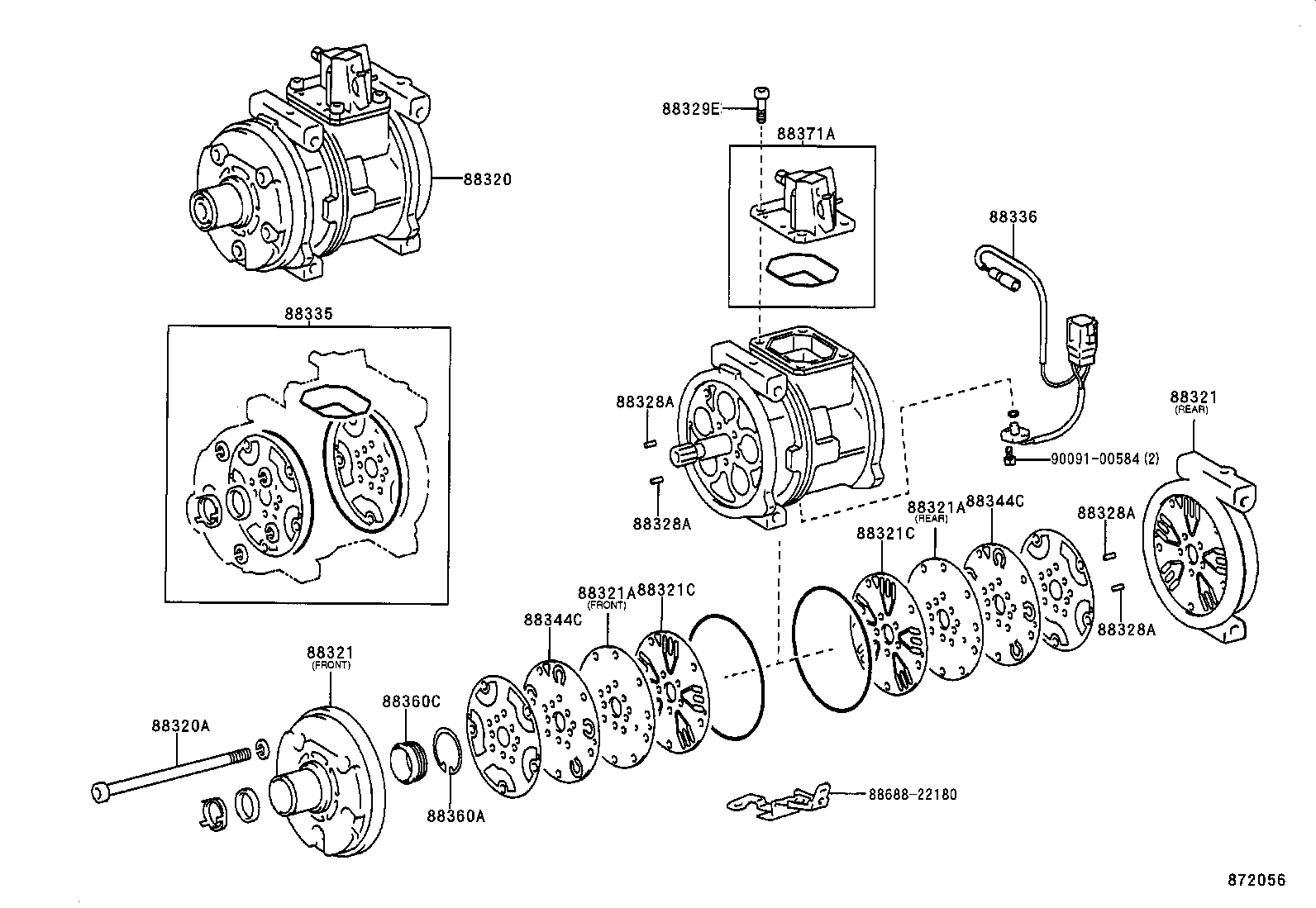 TOYOTA 88320-2B360 - Compressore, Climatizzatore www.autoricambit.com