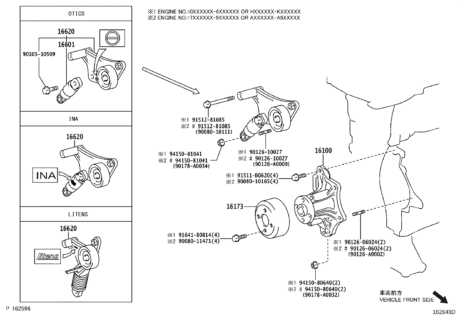 TOYOTA 16620-0H020 - Tendicinghia, Cinghia Poly-V www.autoricambit.com