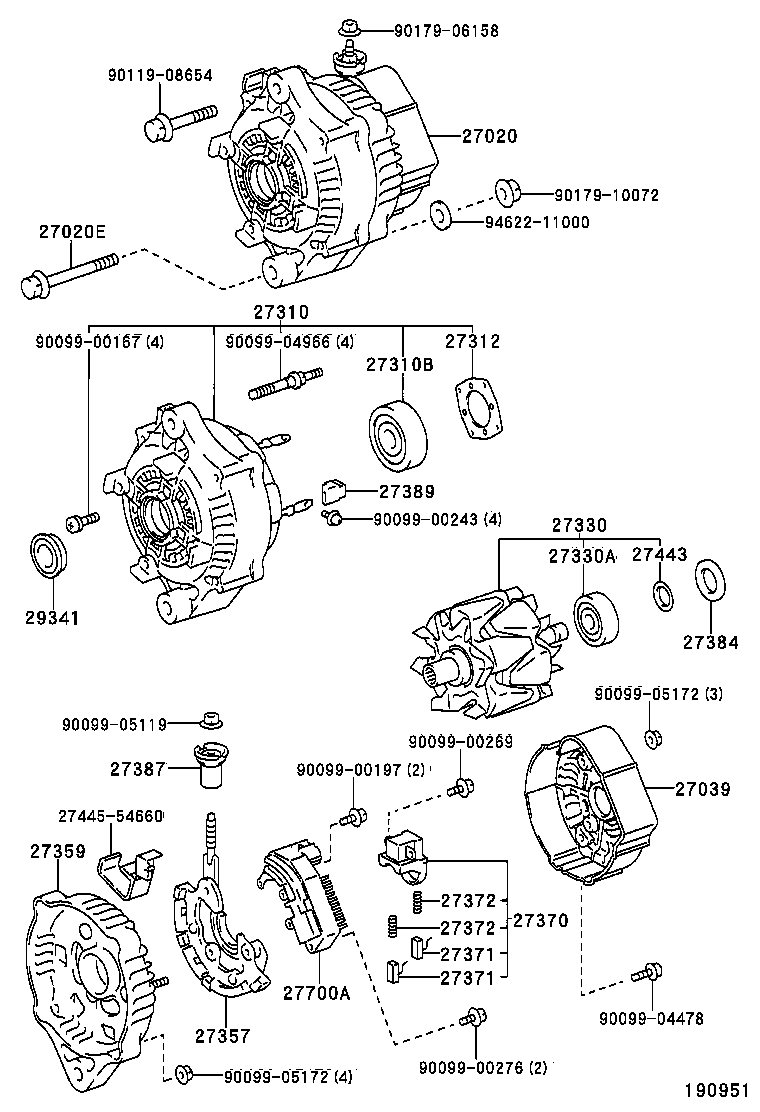 TOYOTA 27060-54290 - Alternatore www.autoricambit.com