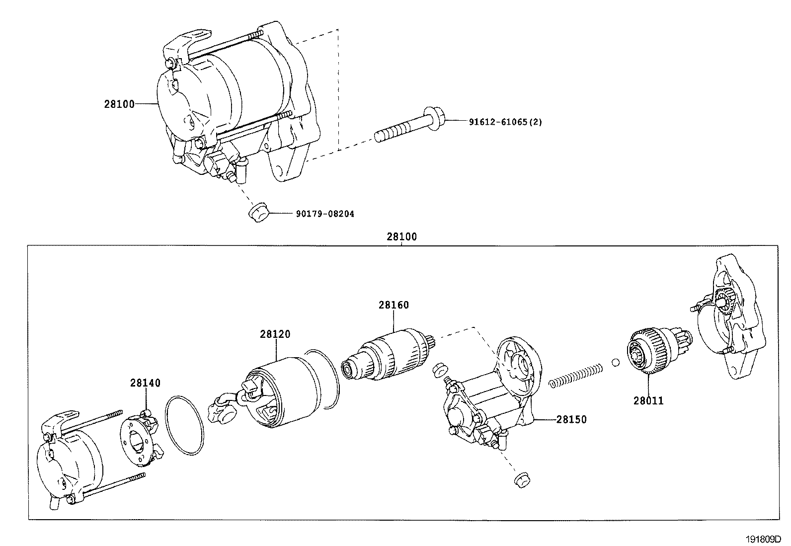 TOYOTA 28100-33040 - Motorino d'avviamento www.autoricambit.com