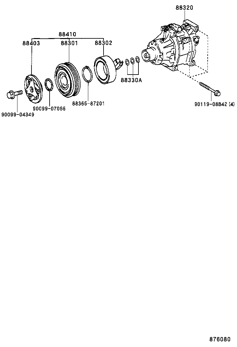 TOYOTA 88320-52080 - Compressore, Climatizzatore www.autoricambit.com