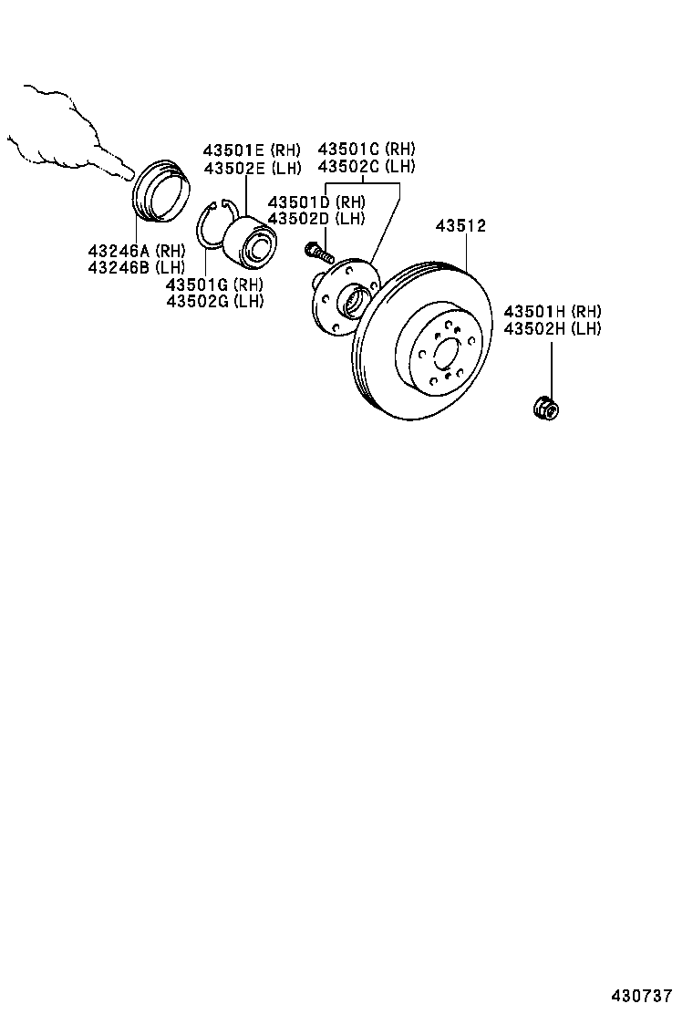 TOYOTA 43512 08030 - Discofreno www.autoricambit.com