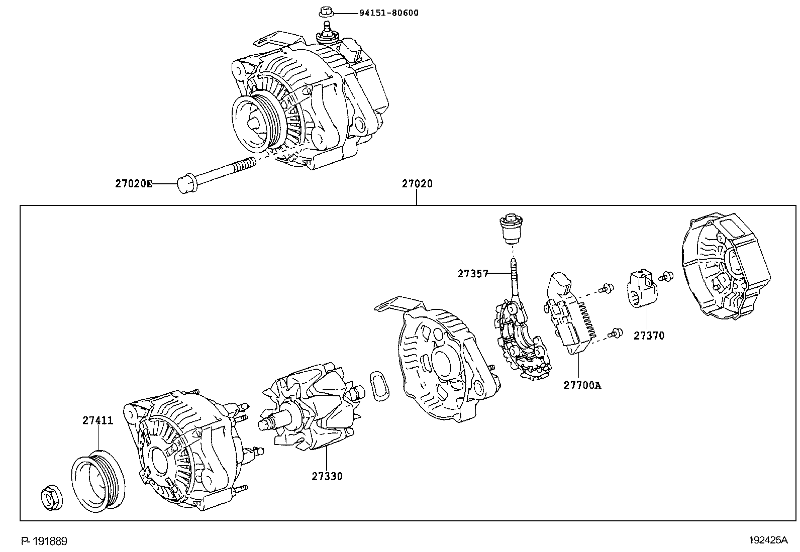 TOYOTA 2706021150 - Alternatore www.autoricambit.com