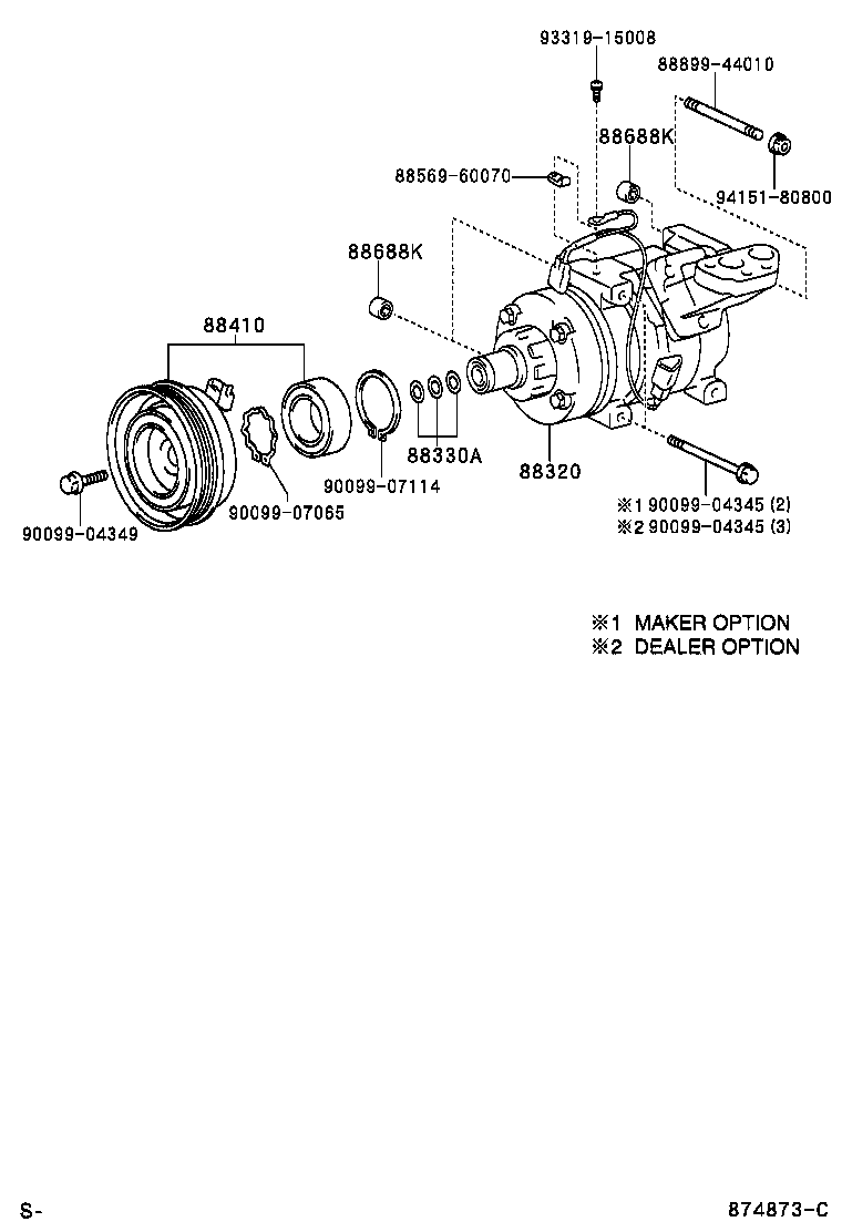 TOYOTA 88410-28230 - Compressore, Climatizzatore www.autoricambit.com