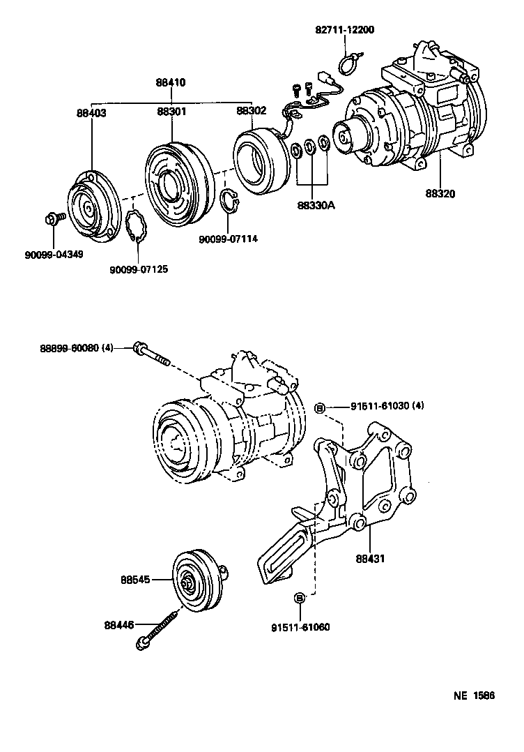 TOYOTA 88320-60580 - Compressore, Climatizzatore www.autoricambit.com