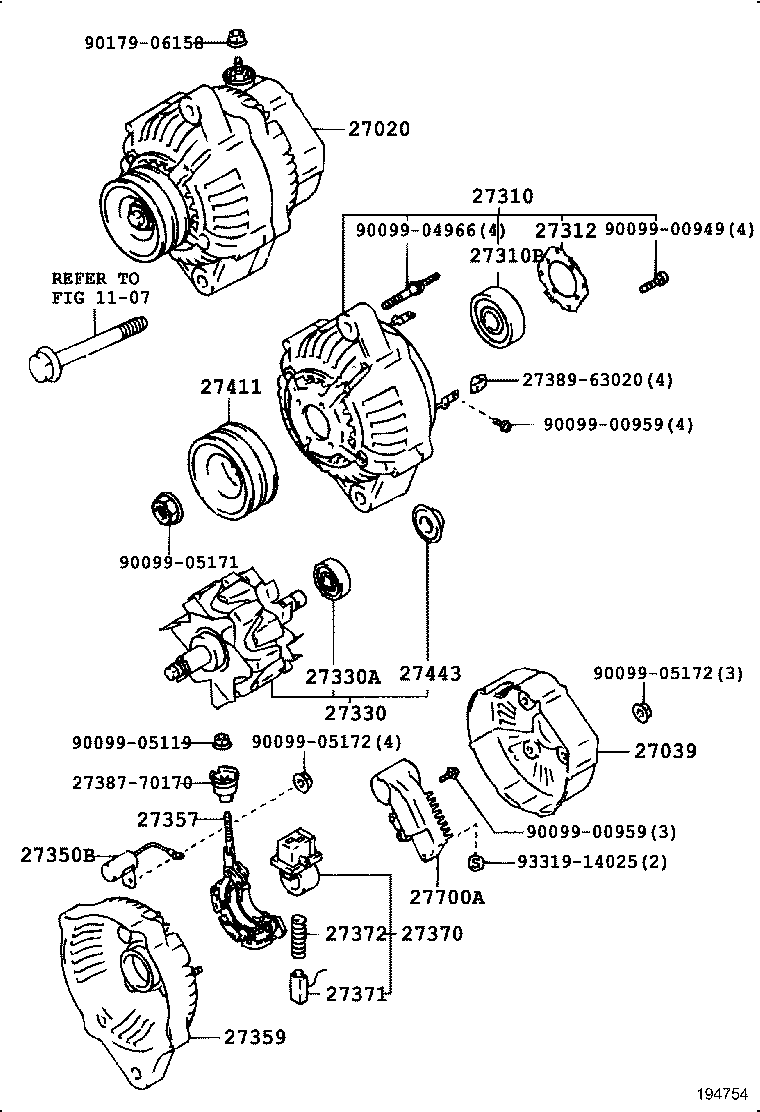 TOYOTA 2733076030 - Rotore, Alternatore www.autoricambit.com