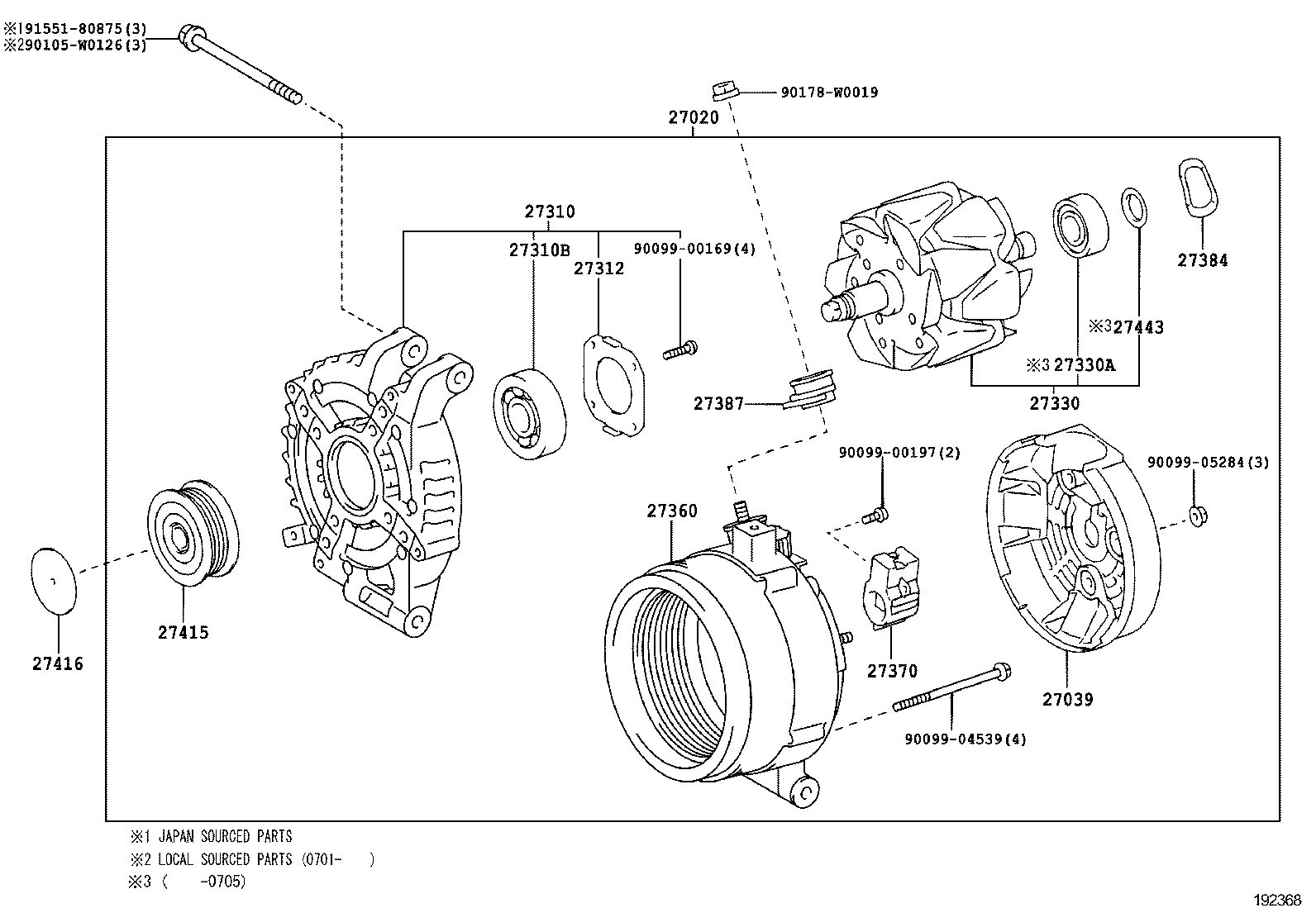 TOYOTA 27060-0G021 - Alternatore www.autoricambit.com