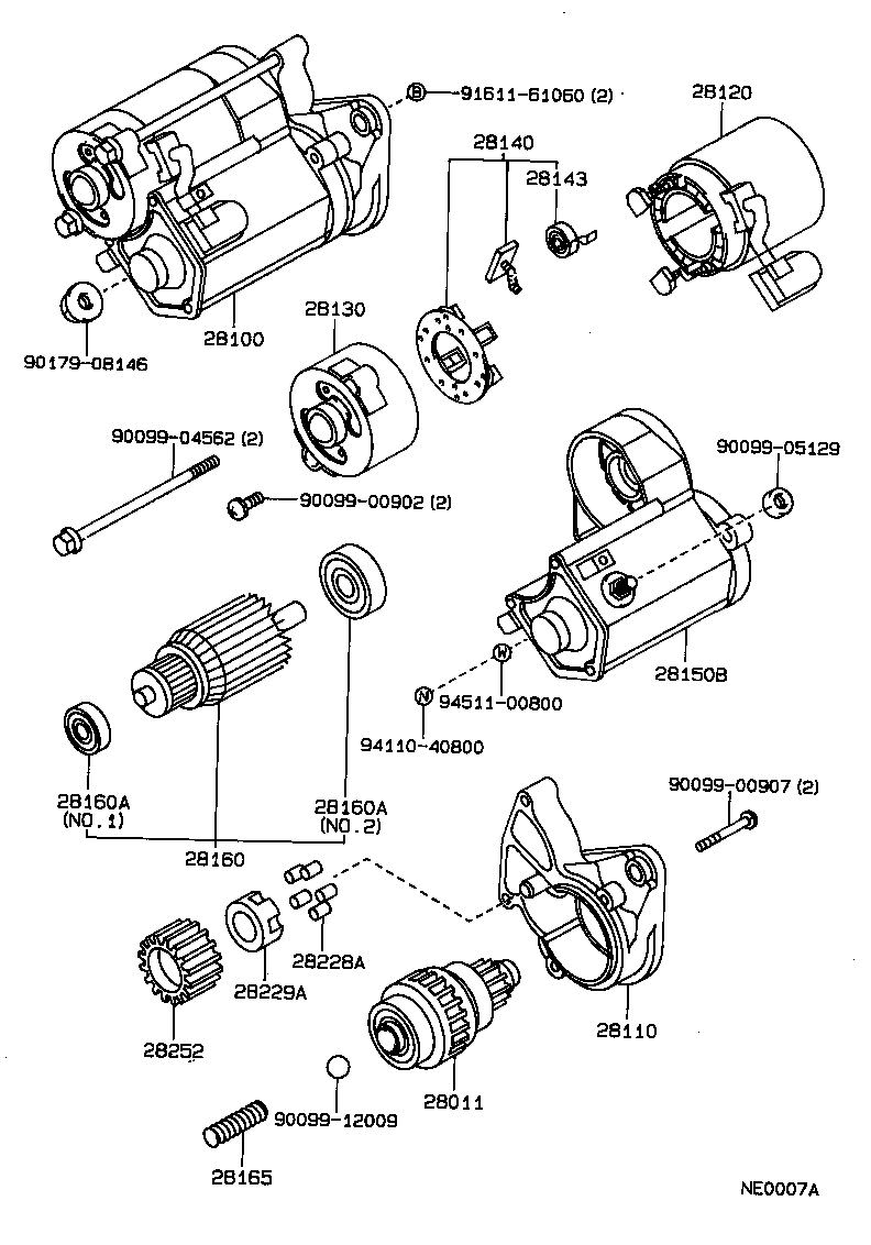 TOYOTA 28100-10030 - Motorino d'avviamento www.autoricambit.com