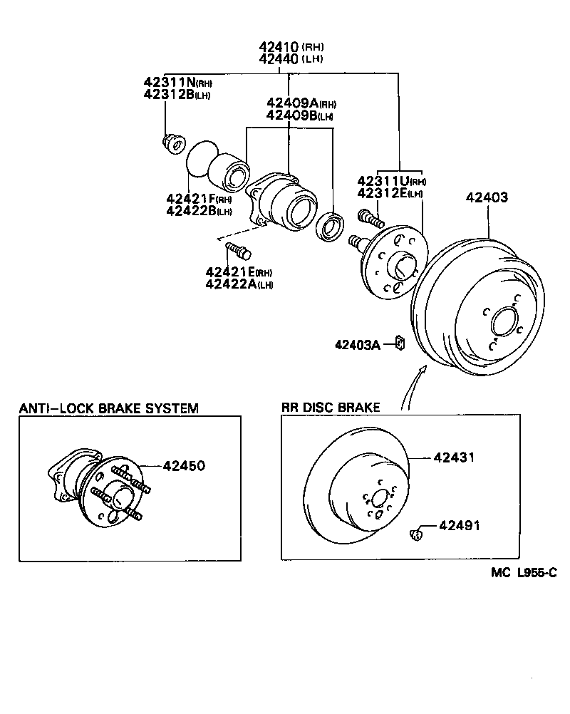 TOYOTA 4241006010 - Kit cuscinetto ruota www.autoricambit.com