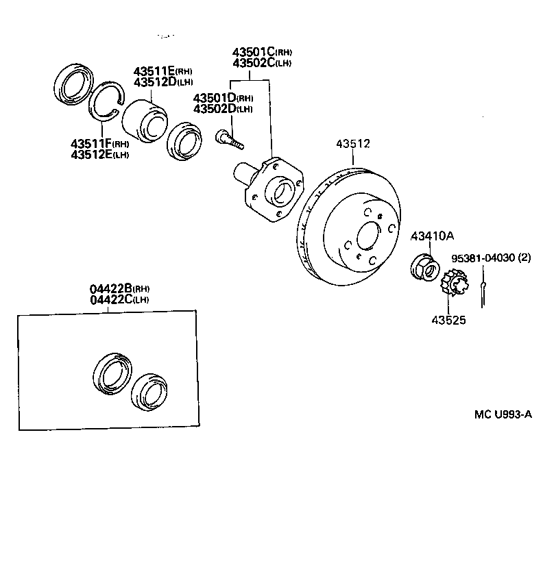 TOYOTA 43512-16120 - Discofreno www.autoricambit.com