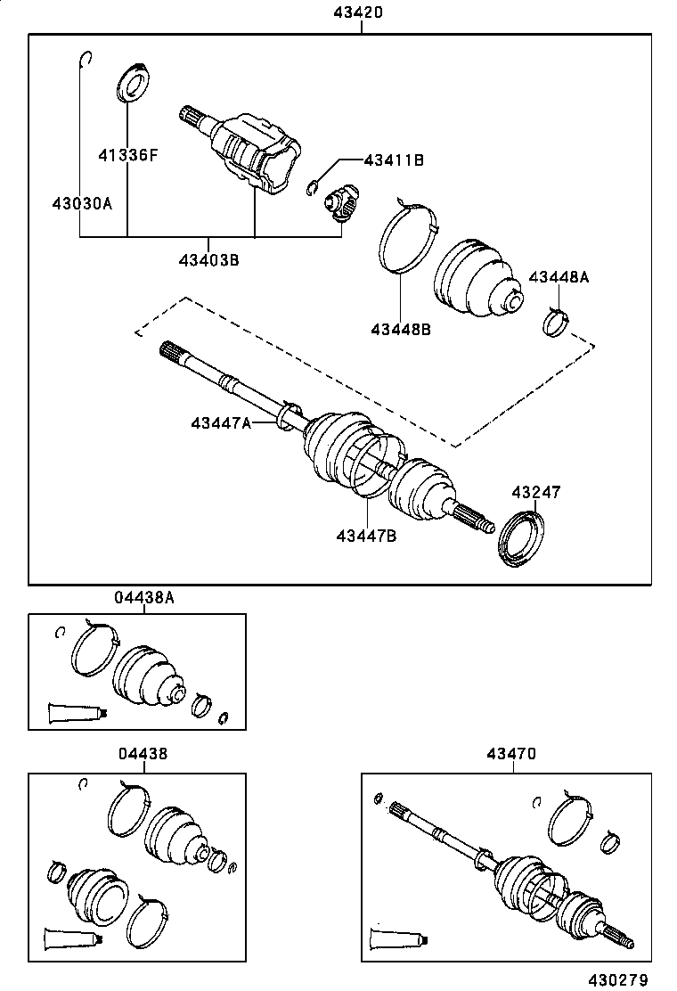 TOYOTA 04438-16070 - Cuffia, Semiasse www.autoricambit.com