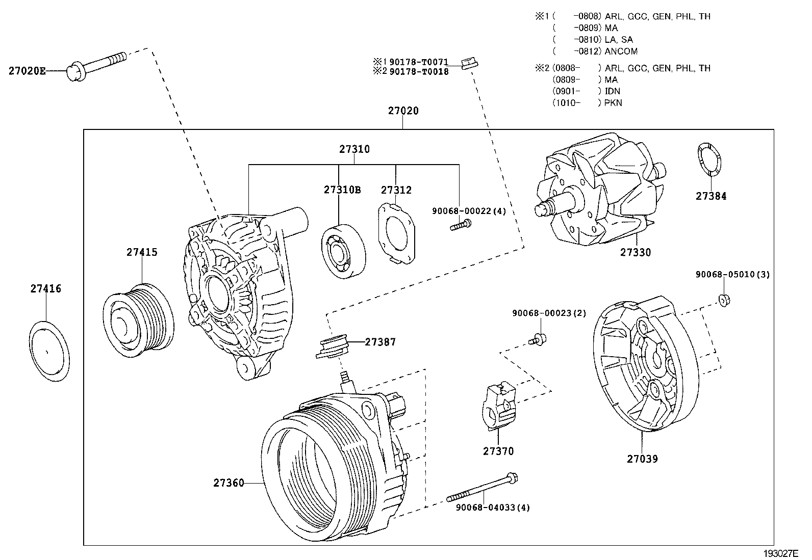 TOYOTA 27060-0L021 - Alternatore www.autoricambit.com