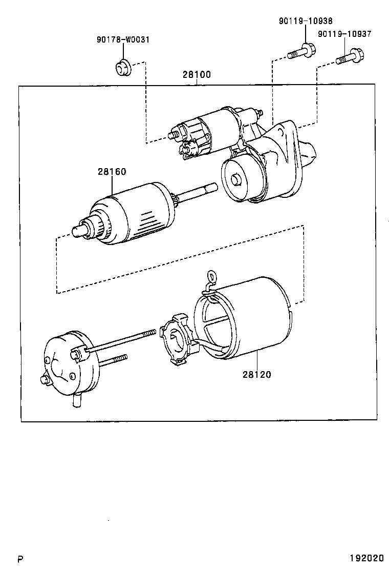 TOYOTA 28100-0G020 - Motorino d'avviamento www.autoricambit.com