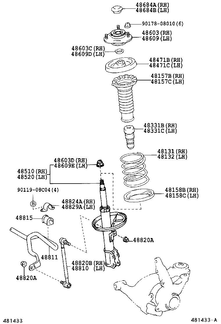 TOYOTA 48331-12200 - Kit parapolvere, Ammortizzatore www.autoricambit.com