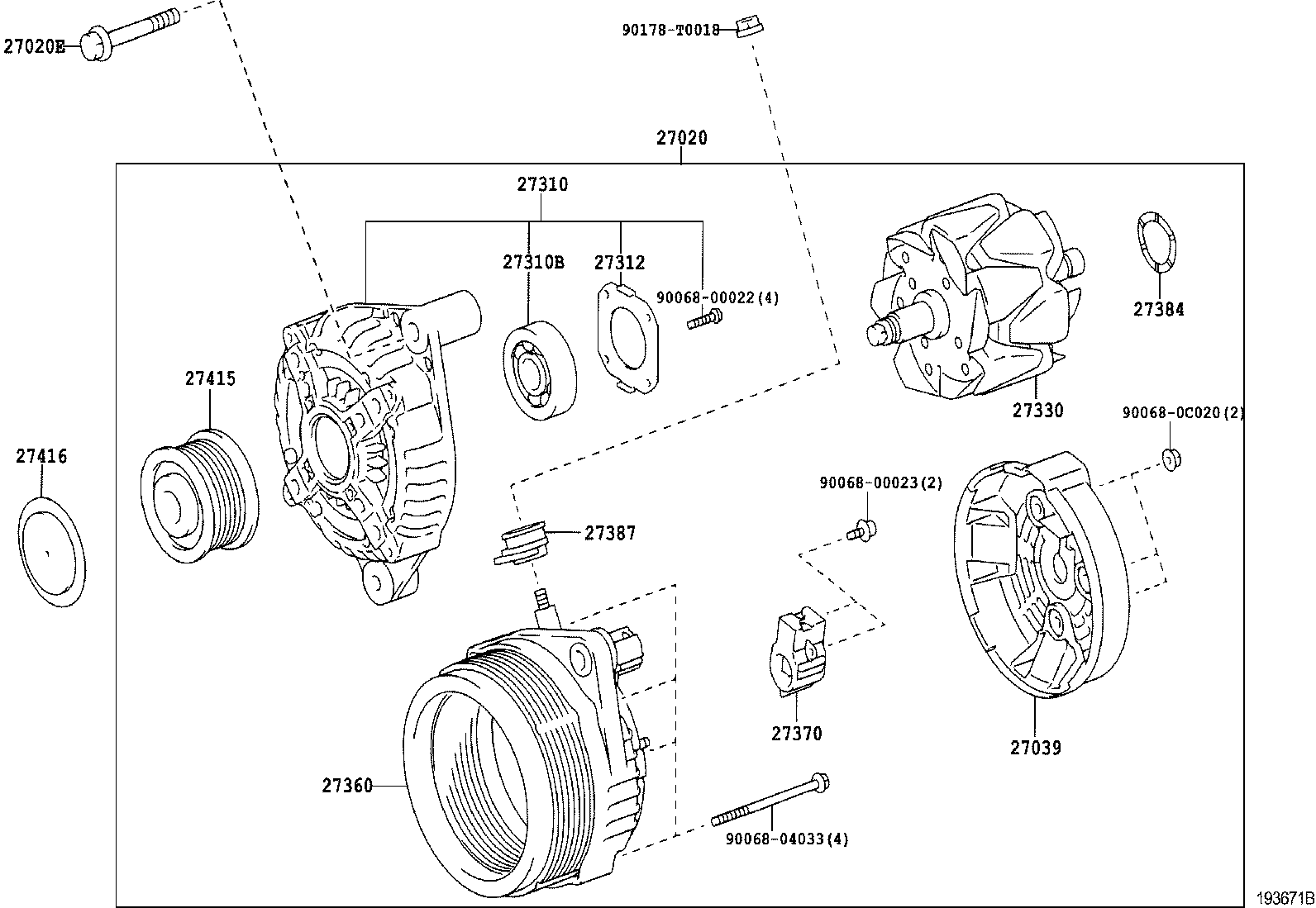 TOYOTA 270600L022 - Alternatore www.autoricambit.com