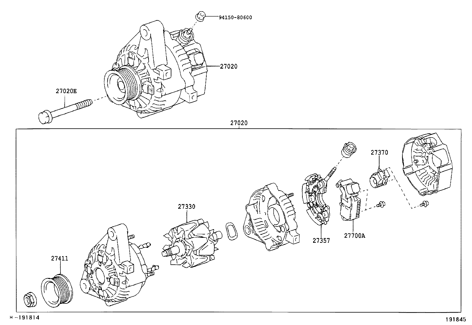 TOYOTA 2706031010 - Alternatore www.autoricambit.com