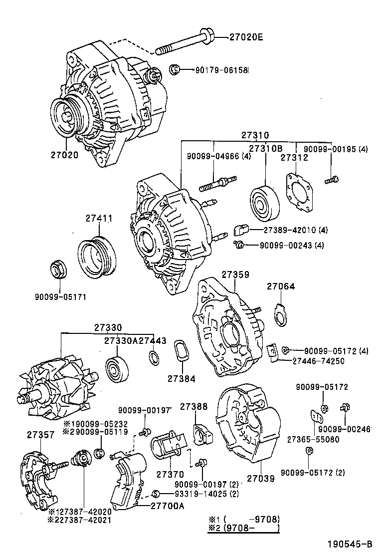 TOYOTA 2706074370 - Alternatore www.autoricambit.com