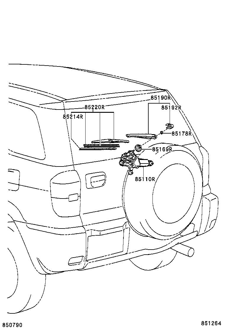 TOYOTA 85242-42020 - Spazzola tergi www.autoricambit.com