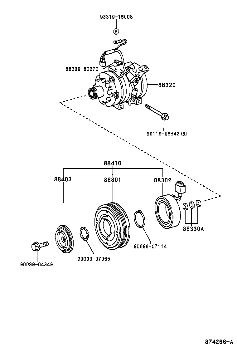 TOYOTA 88320-63010 - Compressore, Climatizzatore www.autoricambit.com