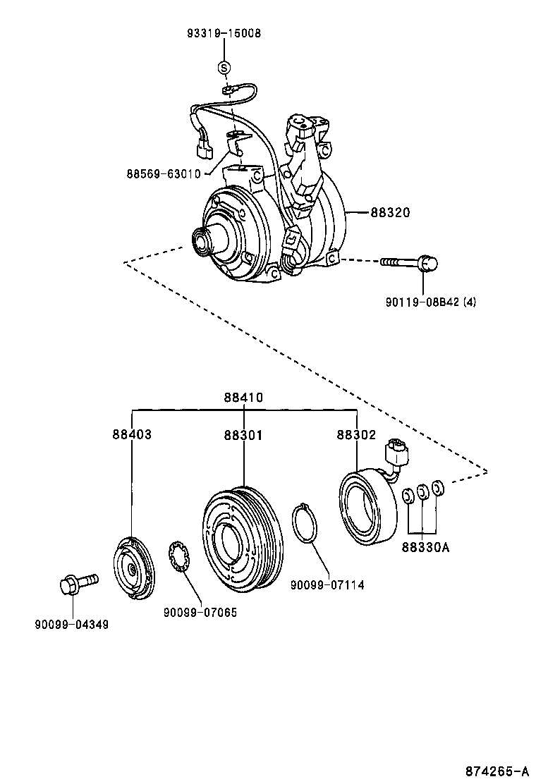 TOYOTA 88320-63020 - Compressore, Climatizzatore www.autoricambit.com