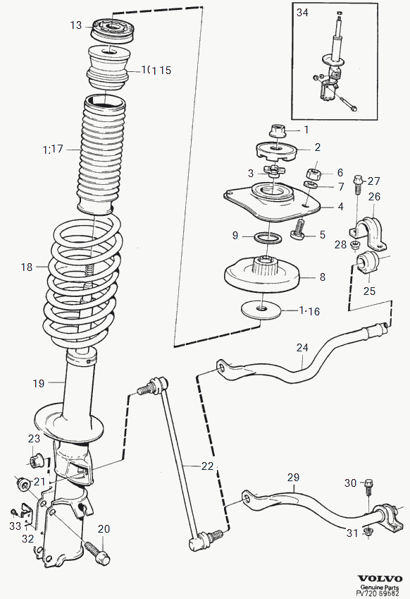 Volvo 272283 - Ammortizzatore www.autoricambit.com