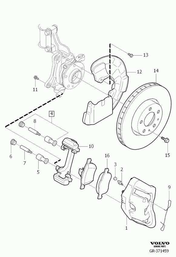 Volvo 30793265 - Kit pastiglie freno, Freno a disco www.autoricambit.com