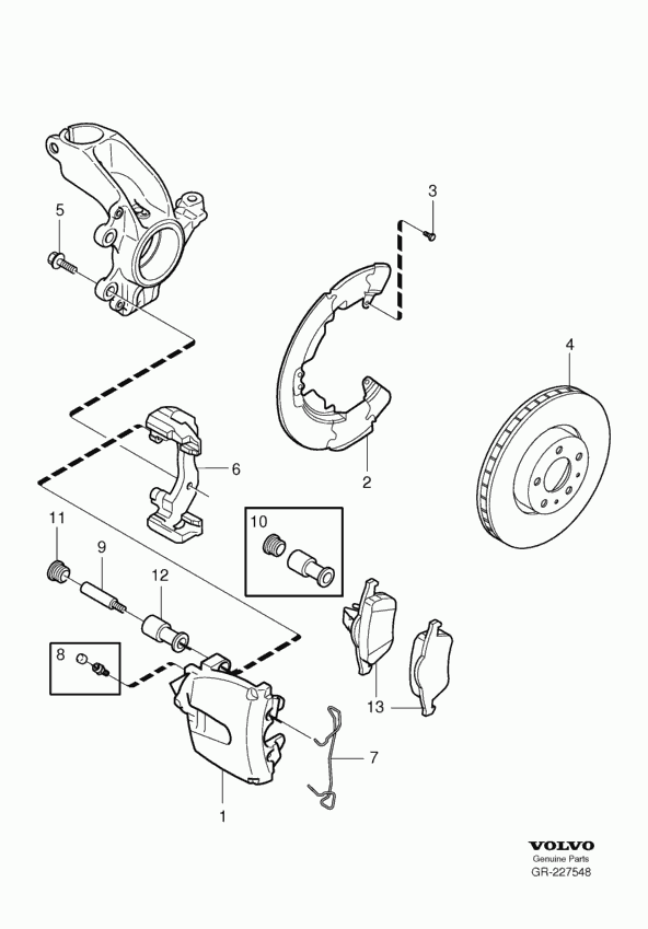 Volvo 31212184 - Kit pastiglie freno, Freno a disco www.autoricambit.com