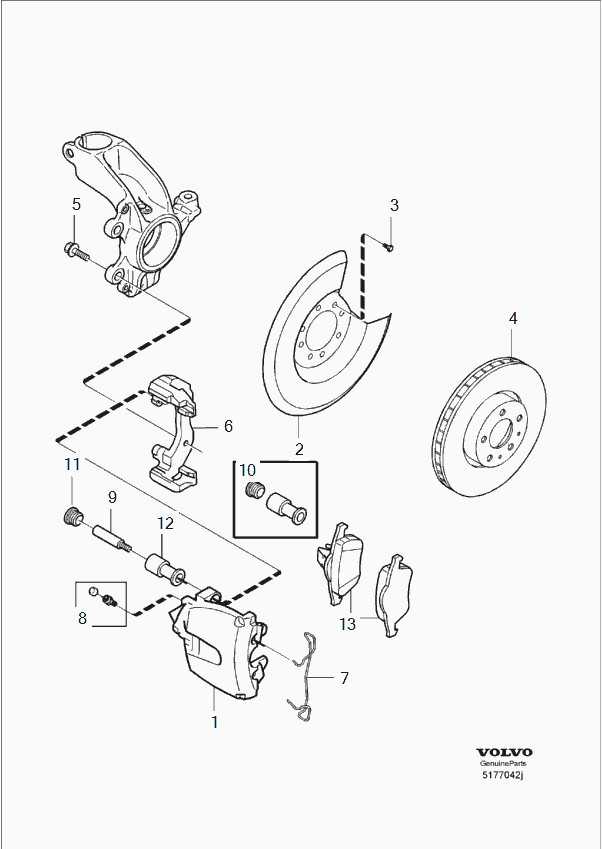 Volvo 30793618 - Kit pastiglie freno, Freno a disco www.autoricambit.com