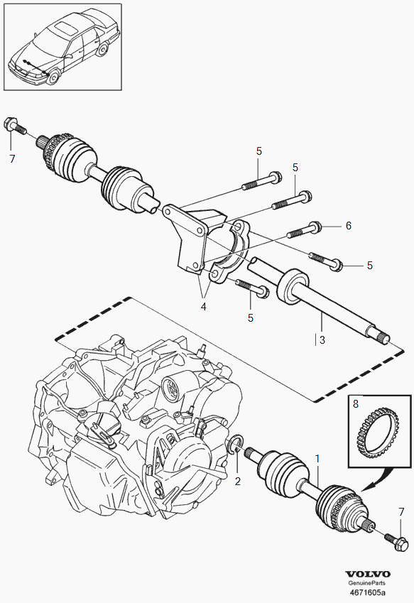 Volvo 8601570 - Kit giunti, Semiasse www.autoricambit.com