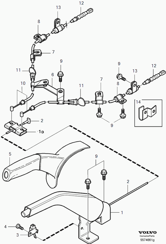 Volvo 30884534 - Cavo comando, Freno stazionamento www.autoricambit.com