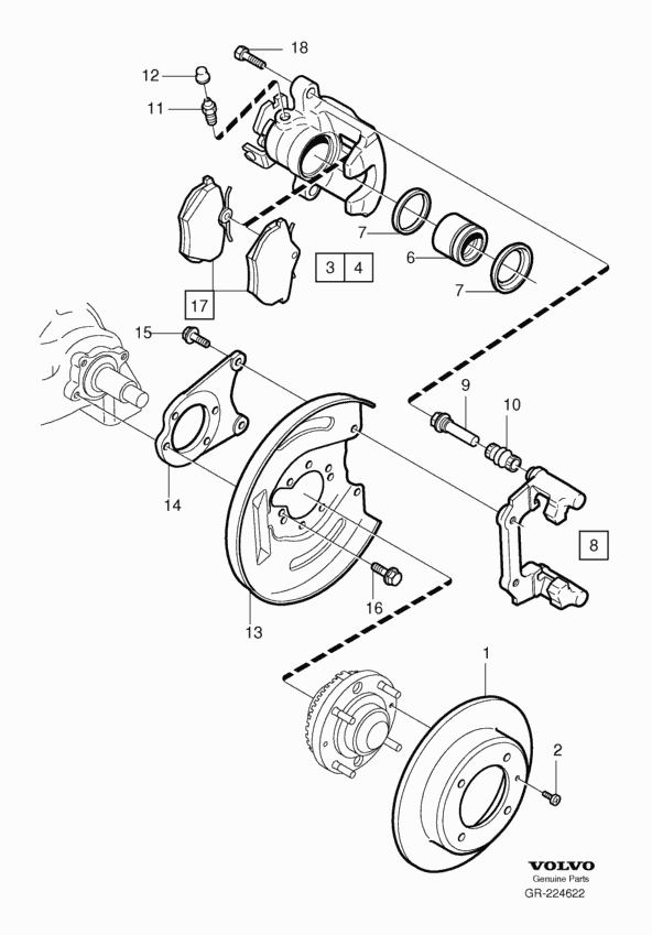 Volvo 30863321 - Kit riparazione, Pinza freno www.autoricambit.com