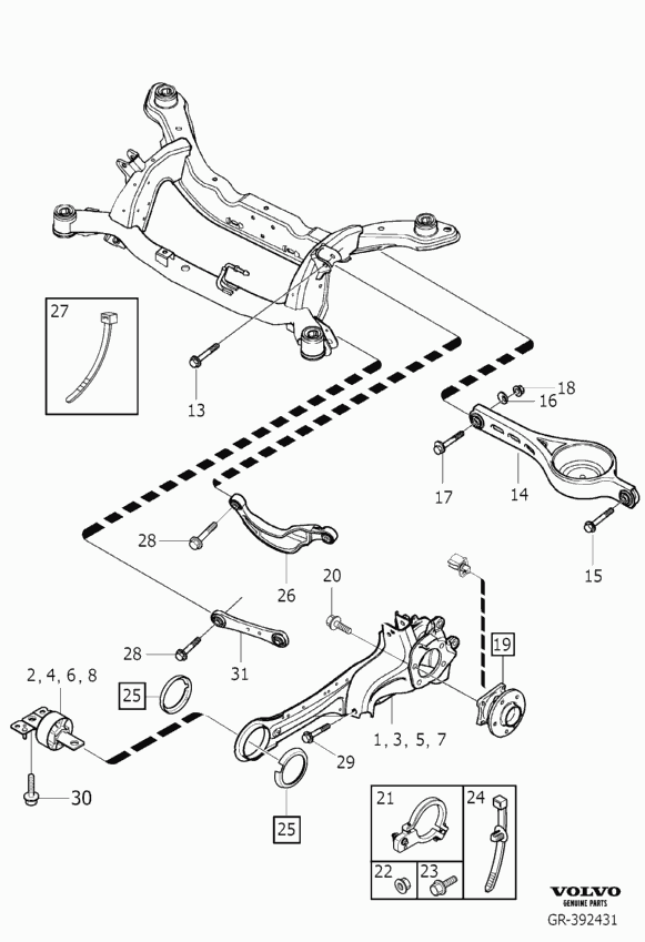 FORD 31262931 - Kit riparazione, Braccio oscillante www.autoricambit.com