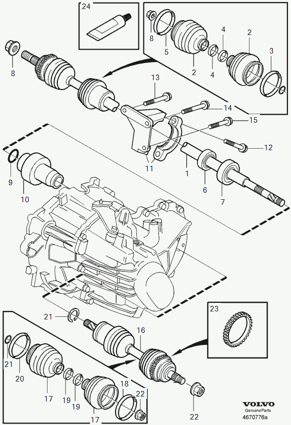 Volvo 8111304 - Kit giunti, Semiasse www.autoricambit.com