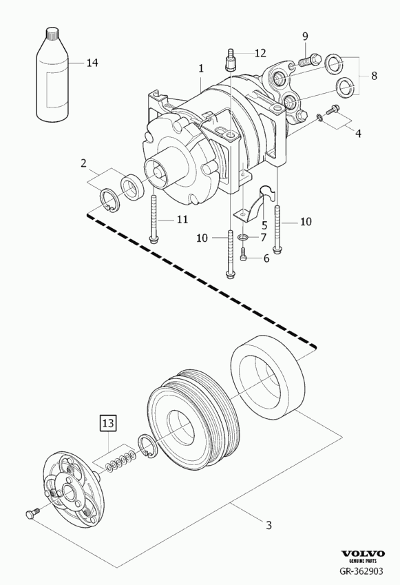 Volvo 3 600 098 9 - Compressore, Climatizzatore www.autoricambit.com