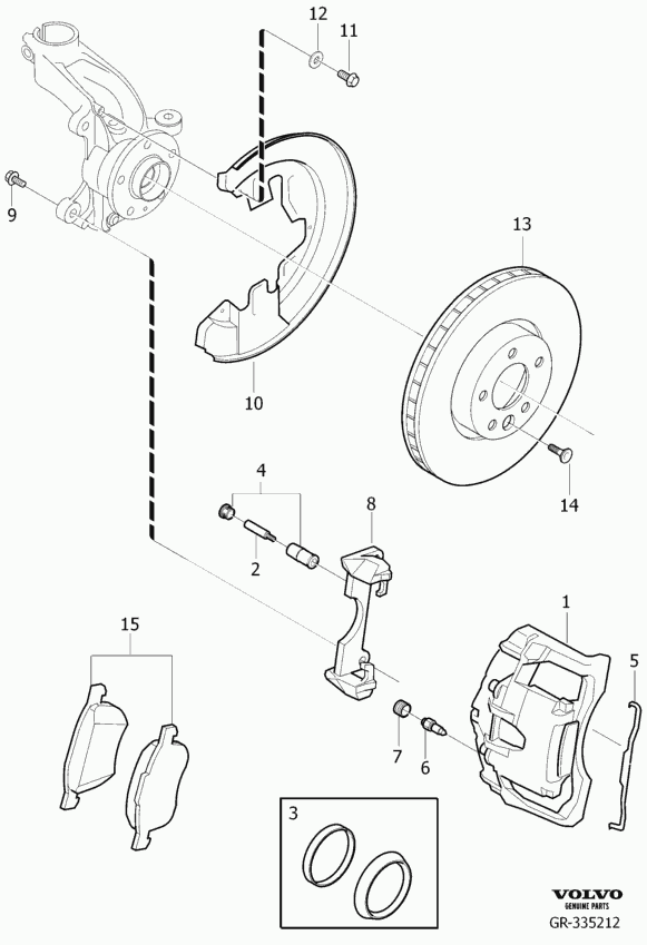 Volvo 8603754 - Pinza freno www.autoricambit.com