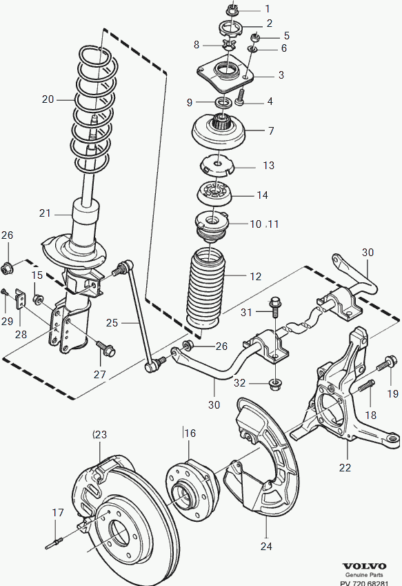 Volvo 8612887 - Ammortizzatore www.autoricambit.com