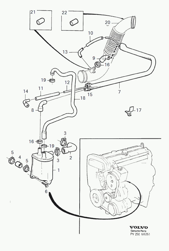 Volvo 977964 - Separatore olio, Ventilazione monoblocco www.autoricambit.com