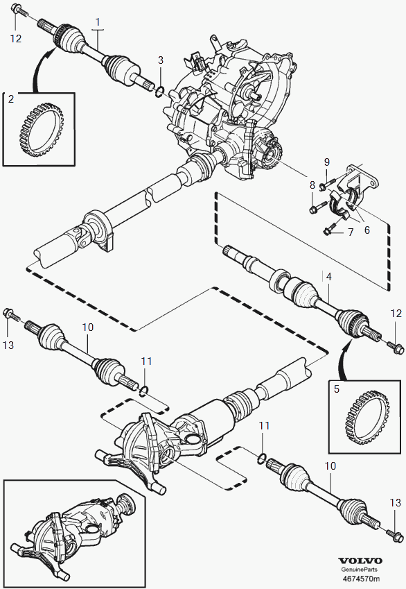 Volvo 999605 - Bullone, Fuso asse www.autoricambit.com