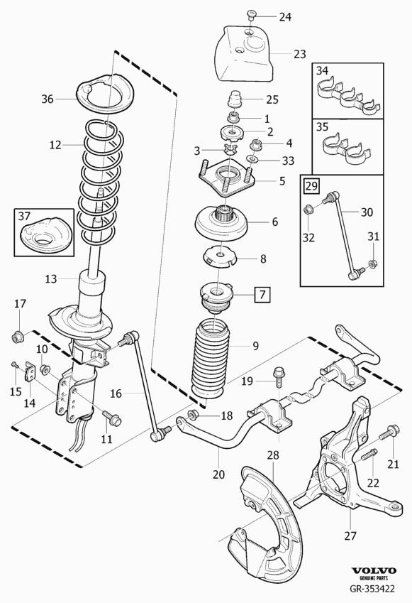 Volvo 985660 - Kit riparazione, Sospensione ruota www.autoricambit.com