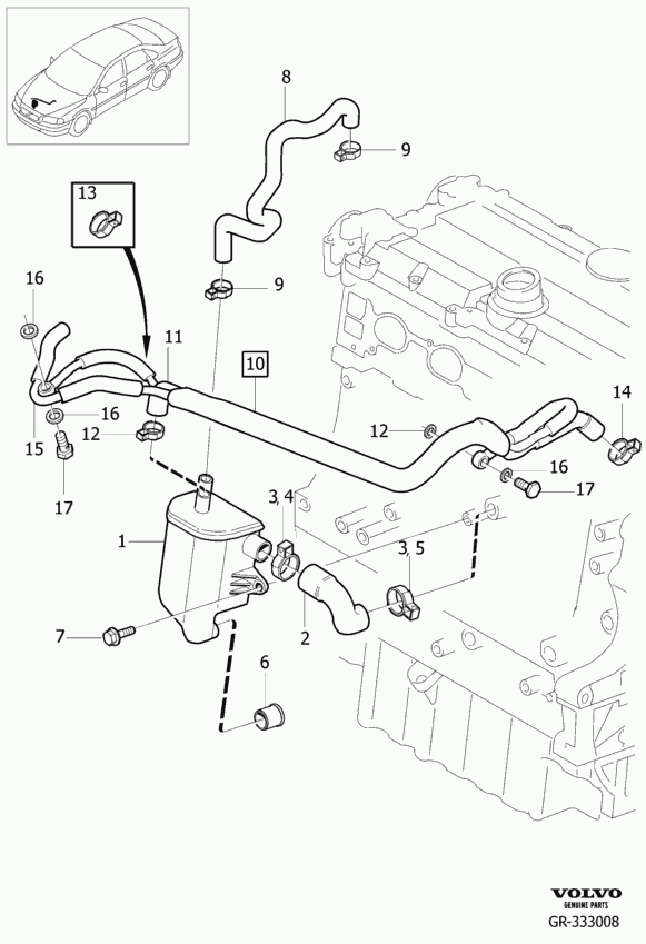 Volvo 982697 - Separatore olio, Ventilazione monoblocco www.autoricambit.com