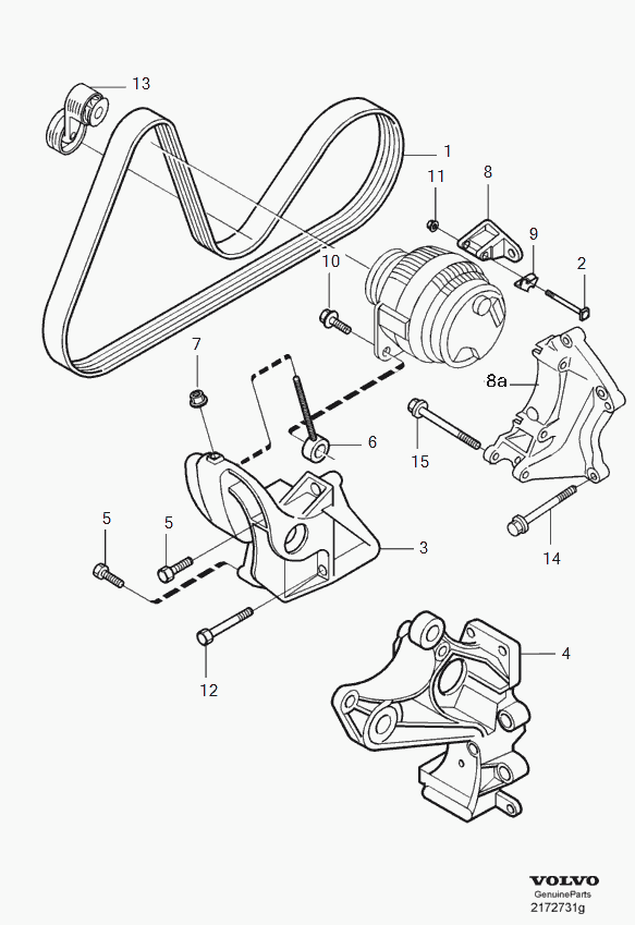 Volvo 8642479 - Cinghia Poly-V www.autoricambit.com