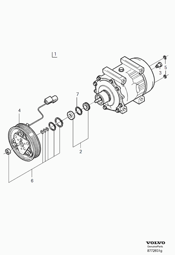 Volvo 8 601 961 - Compressore, Climatizzatore www.autoricambit.com