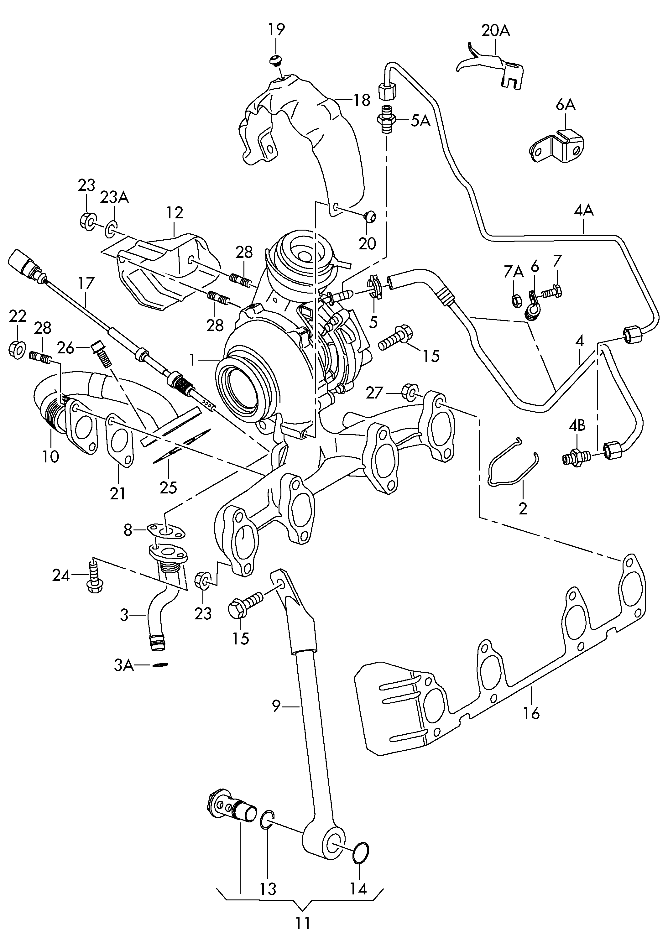 VAG 03G198716 - Kit riparazione, Compressore www.autoricambit.com