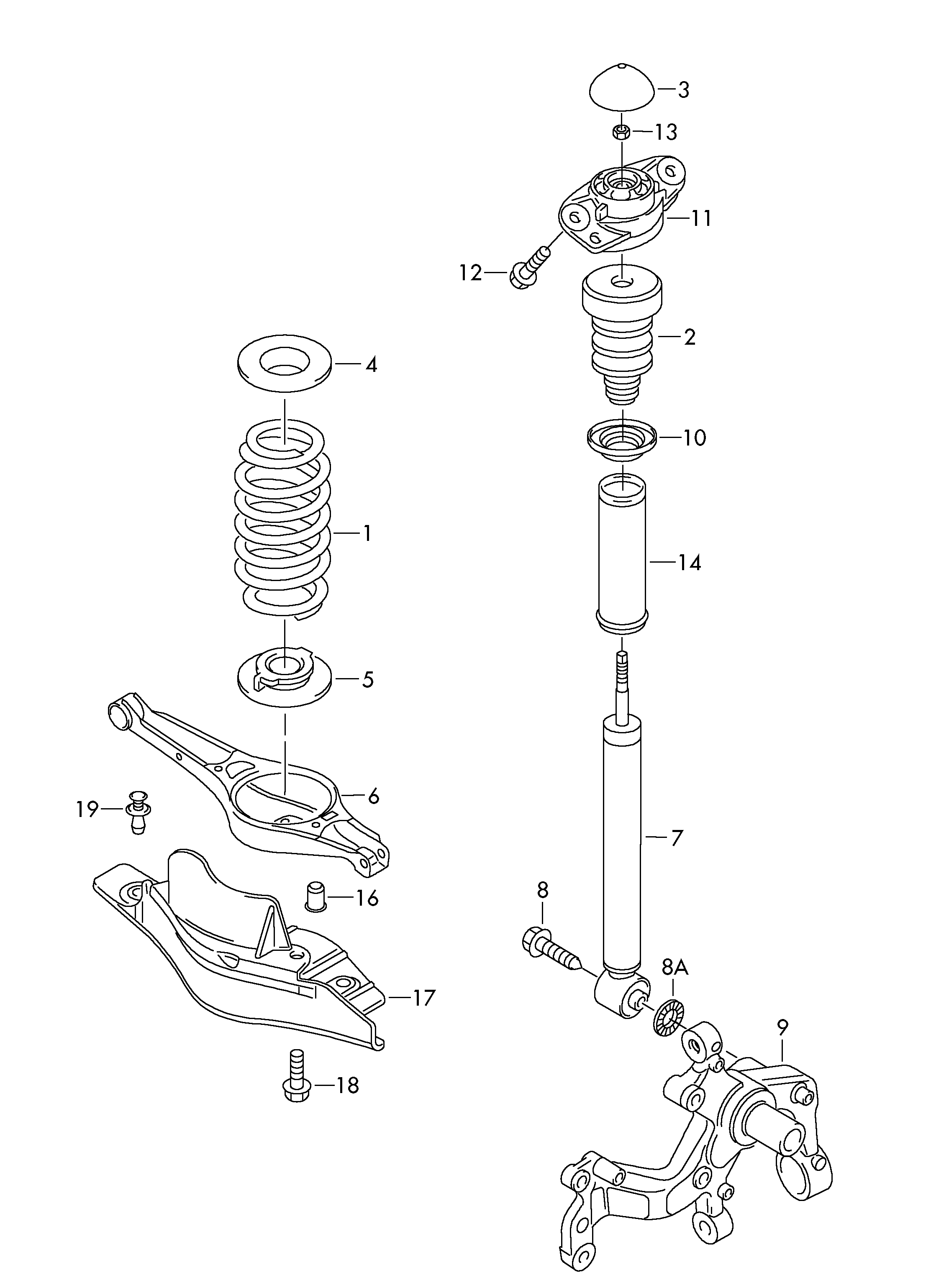 VAG 1K0511115DF - Molla autotelaio www.autoricambit.com